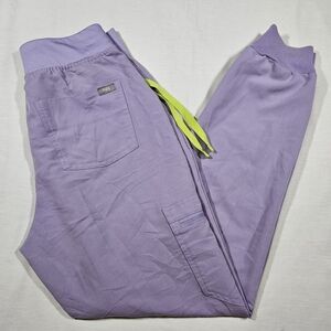 FIGS Women's Scrubs Zamora High Wasted Jogger Pants Small Lavender Dew W23SW2017